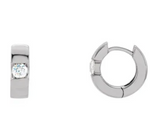 1/2 carat diamond gold hinged hoop earring - abigailheche